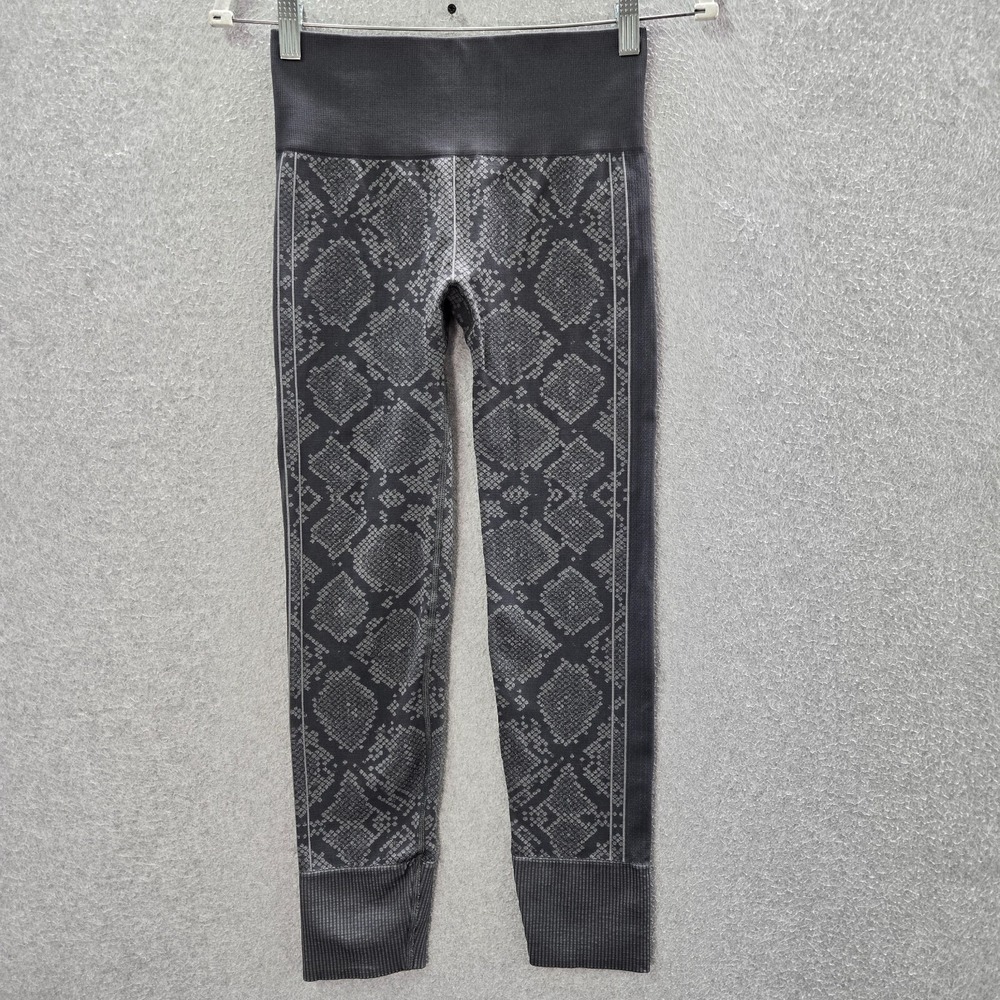 Lululemon Women Activewear Pants 6 Gray Ebb To The‎ Street Snake Print Legging